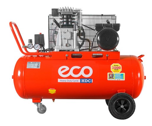 Компрессор ECO AE-1001-22HD -производительность 380 л/мин,давление 10 атм, поршневой, масляный, ресивер 100 л, напряжение 220 В,  мощность 2.20 кВт)
