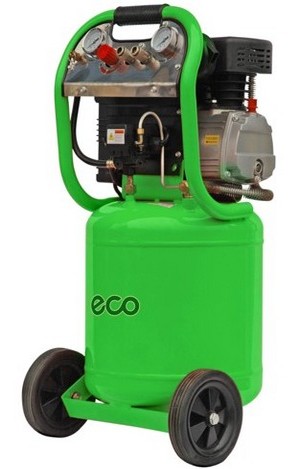 Компрессор ECO AE 401 - производителньность 233 л/мин, давление 8 атм, поршневой, масляный, ресивер на 40 литров, напряжение 220 В, мощность 1.50 кВт
